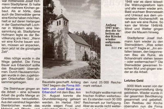 Steinwaldkirche Wäldern